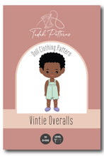 Load image into Gallery viewer, Tadah Patterns Doll Vintie Overalls