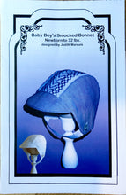 Load image into Gallery viewer, Judith Marquis Baby Boy's Smocked Bonnet