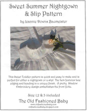 Load image into Gallery viewer, Old Fashioned Baby Sweet Summer Nightgown and Slip