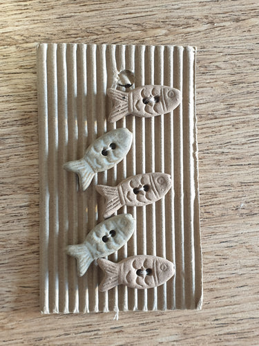 Handmade Ceramic Buttons Fish