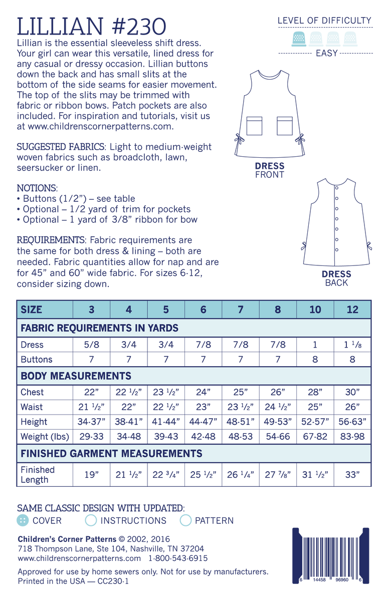 Children's Corner Lillian Old School Stitches