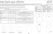 Load image into Gallery viewer, Sarah Classic Sewing Baby Layette Gown Collection 1