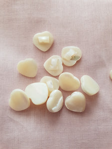 Genuine Mother of Pearl Buttons Heart Shank