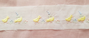 Swiss Embroidery Insertion Chicks