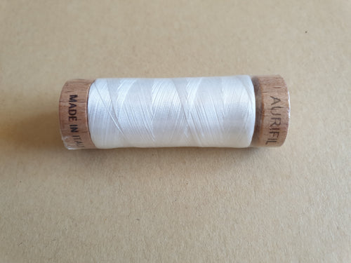 Aurifil 80wt Thread - white - Sew Vintagely