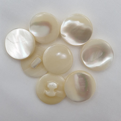 Genuine Mother of Pearl Buttons Round Shank 18mm
