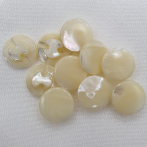 Genuine Mother of Pearl Buttons Round Shank 12mm