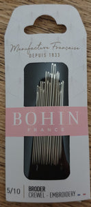 Bohin Crewel/Embroidery Needle Assorted 5/10
