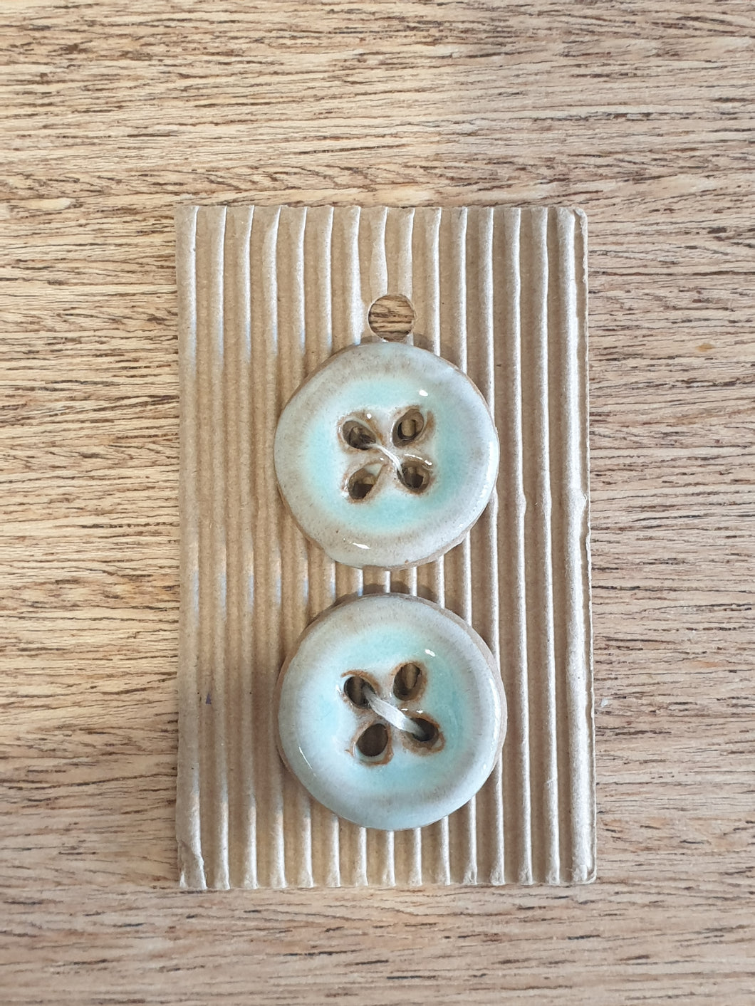 Handmade Ceramic Buttons Medium blue
