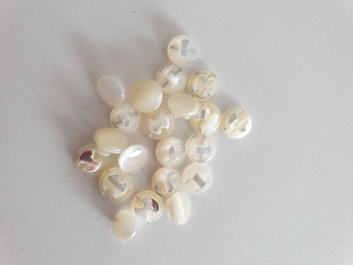 Mother of Pearl Buttons Round Shank 4mm