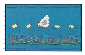 "With a chick chick here" smocking plate by Little Memories