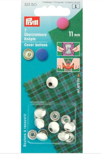 PRYM Self Cover Buttons 11mm Without Tool