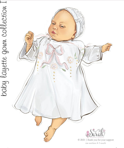 Sarah Classic Sewing Baby Layette Gown Collection 1