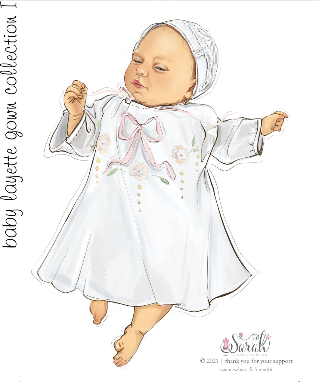 Sarah Classic Sewing Baby Layette Gown Collection 1
