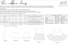 Load image into Gallery viewer, Sarah Classic Sewing The Ribbon Dress